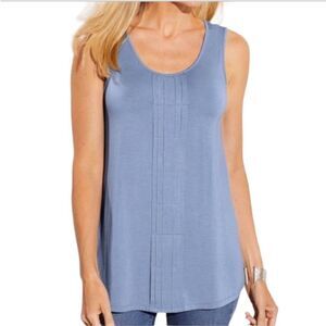 Soft Surroundings Sienna Light Blue Tank Top Size Small